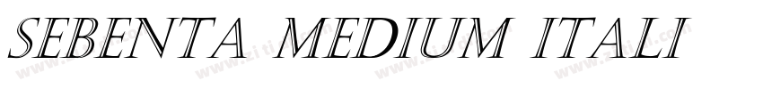 Sebenta Medium Itali字体转换